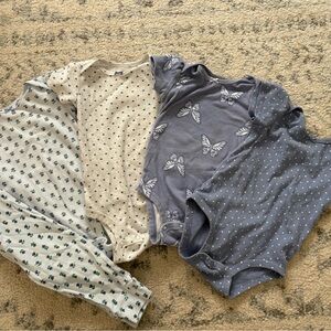 Baby girl onesies and pants